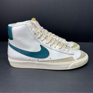 Nike Blazer Mid 77 Vintage Shoes Mens Sz 8.5 White Green Leather Sneakers